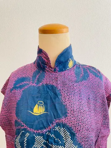 기모노 리메이크 원피스 꽃무늬