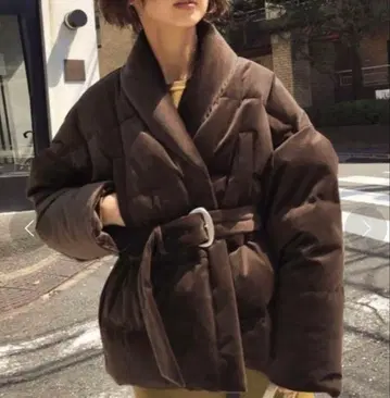 VELVET DOWN JACKET 카키 Ameri vintage