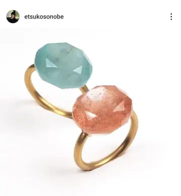 에츠코 소노베 칼세도니 반지