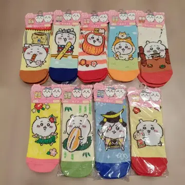 [ 미사용 ] 치이카와 (먼작귀) 지역 한정판 양말 9족 세트