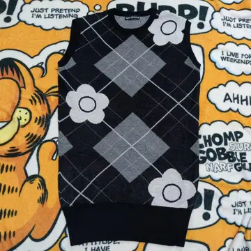 MARY QUANT 꽃무늬 패턴 니트 원피스