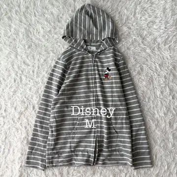 디즈니 미키 지퍼 후드티 그레이 지퍼 후드티 보더 M