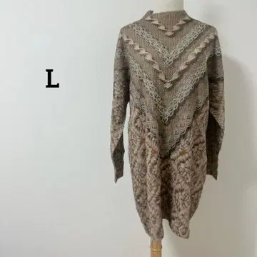 베이지 니트 스웨터 긴팔