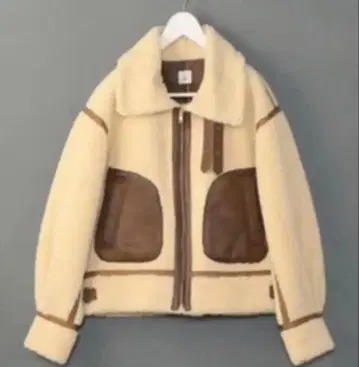 6 roku 페이크 무스탕 코트 보아 블루종