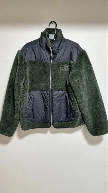 PUMA 올리브 그린 플리스 자켓