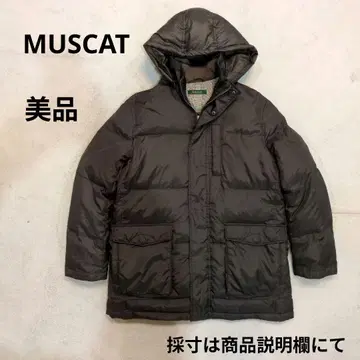 MUSCAT 마스캇 다운&페더 후드 부착 다운 자켓 브라운 새상품급