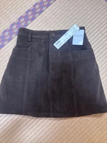 코듀로이 타이트 미니 스커트 S 사이즈