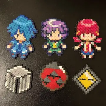 펄러비즈 포켓몬 성도지방 헬스장 리더 헬스장 배지 핸드메이드 제품