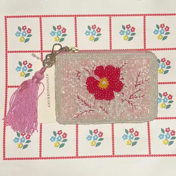 ANTHROPOLOGIE 앤폴로지 비즈 자수 파우치 [택 포함 새상품]