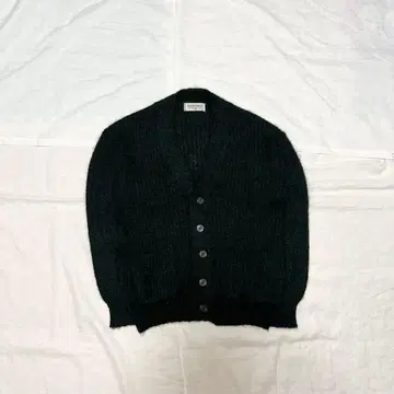 RENOWN 빈티지 모헤어풍 가디건 M 남성용 V넥 그린 블랙