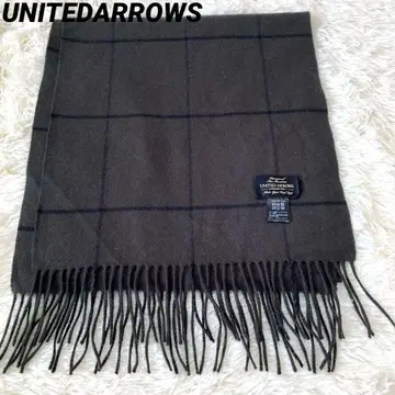 유나이티드 애로우즈 캐시미어 100% 체크 약 36cm x 약 162cm