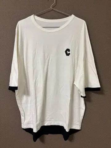 CRONOS 화이트 반팔 오버 사이즈 셔츠