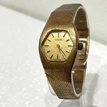 RADO 골드 아날로그 수동 와인딩 시계