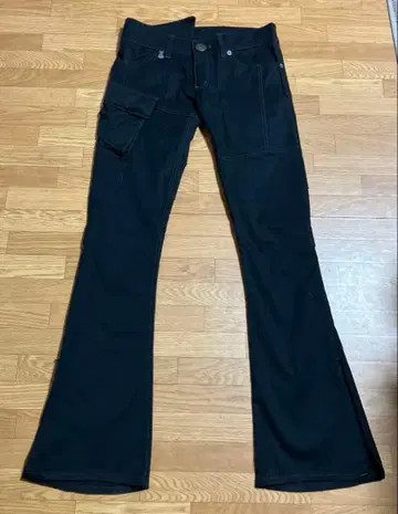 정글캣 블랙 카고 리메이크 팬츠 사이즈 S 밑단 지퍼 y2k