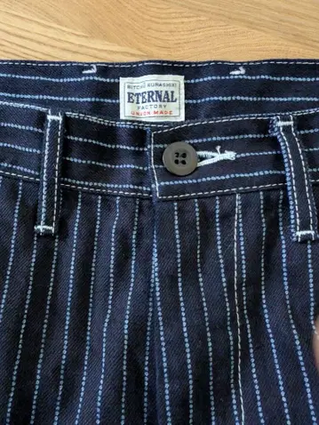 ETERNAL 워배시 스트라이프 트라우저 팬츠