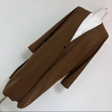 ICB 아이씨비 롱 코트 노카라 롱 코트 얇은 소재 울