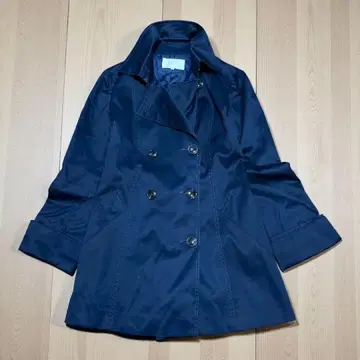 자유구 온워드 카시야마 트렌치코트 벨트 포함 size40 다크 네이비