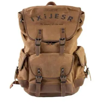 빈티지 캔버스 백팩 럭색 대용량 아웃도어