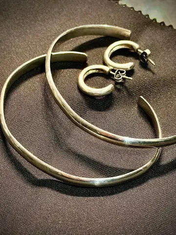 [VIVIFY] 실버 925 귀걸이 뱅글 2개 세트