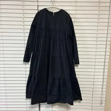 Machatt 마차트 개더 티어드 원피스 블랙 FREE