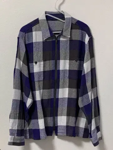 미사용품 24AW 저널 스탠다드 리룸 체크 셔츠 블루종