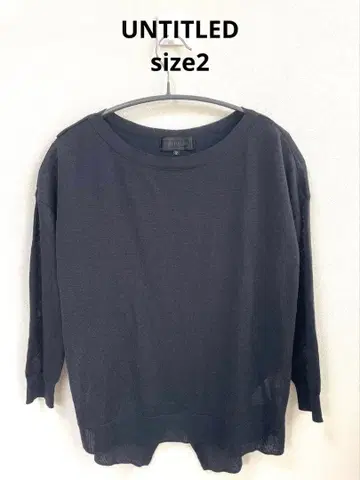 UNTITLED 백 크로스 니트 일본제 사이즈 2 블랙