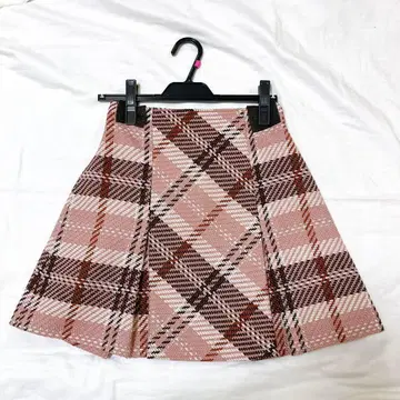 SNIDEL 로빙 체크 미니 스커트 PINK 스나이델