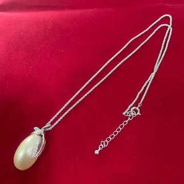 고급 실버 펄형 목걸이
