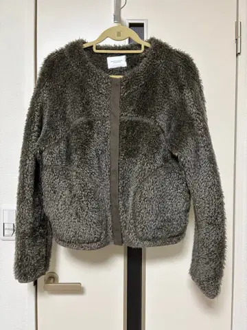 BEAUTY & YOUTH 그레이 보아 자켓 플리스