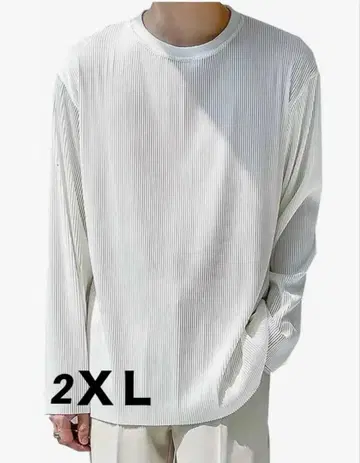 미착용 새상품 남성용 화이트 긴팔 티셔츠 2XL 빅 사이즈 3L