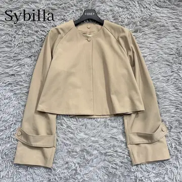컨디션 최상 24AW 시빌라 노카라 자켓 숏 블루종 베이지 M
