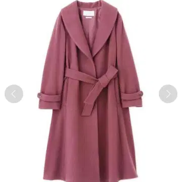 [ PROPORTION ] 프로포션 울 가운 코트 롱 핑크