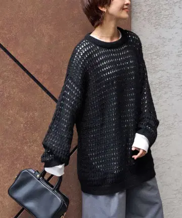 택 포함 새상품 트리코 진 마르크 RELUME C/N PO 니트