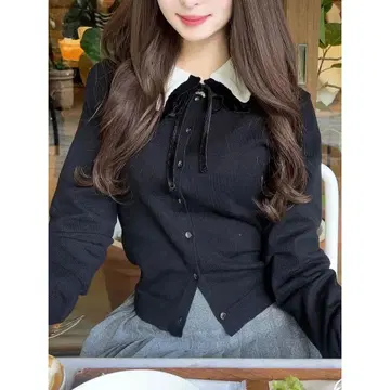 darich 프릴 칼라 니트탑