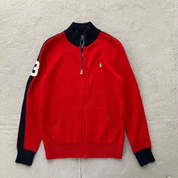 새상품급 폴로 랄프로렌 집업 니트 가디건 하이넥 자수