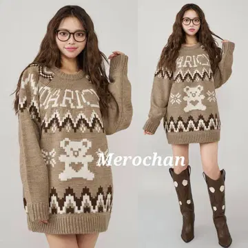 다리치 노르딕 베어 니트 풀오버 BEG