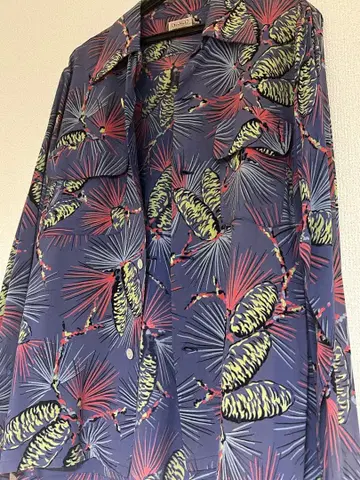 50s 트루발 레이온 셔츠 로카빌리. 하와이안. 빈티지