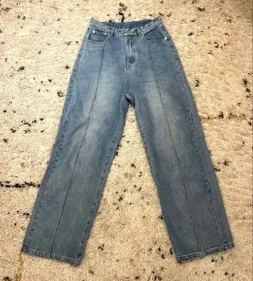 chuclla 스트레이트 데님 팬츠 라이트 블루