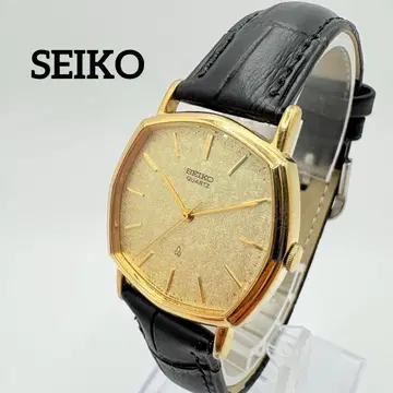 세이코 SEIKO 새상품 배터리 작동 골드 팔각형 손목시계 드레스