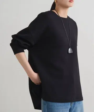 라운지 드레스 분또 풀오버 블랙