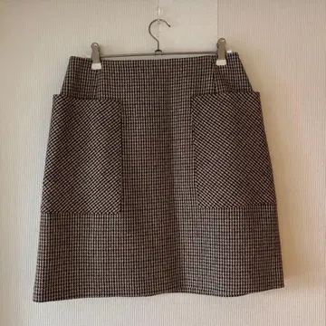 [ 새상품급 ] IENA 체크 무늬 사다리꼴 스커트