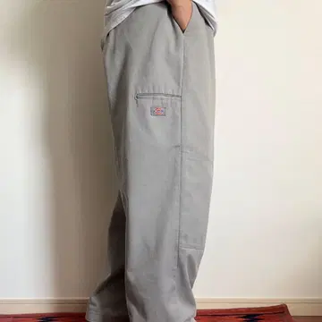 90s USA 기획 Dickies 더블니 워크 팬츠 그레이 멕시코제