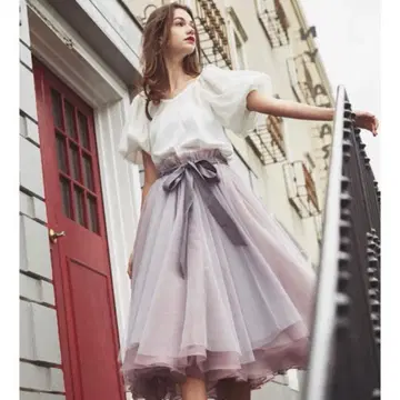 labelleetude oddete 쉬폰 스커트