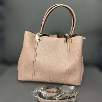 새상품 가죽 풍 핸드백 골드 금장 장식