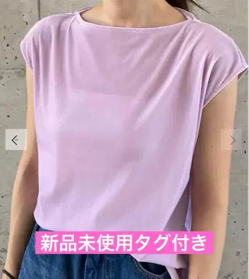 택 포함 미사용 새상품 Mila owen 보트넥 플로키 벨로아 풀오버