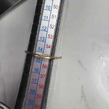 agete K10 골드 체인 반지 다이아몬드 0.005