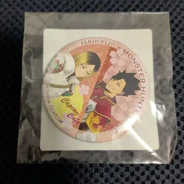 하이큐!! 몬헌 코즈메 켄마 쿠로오 테츠로 캔뱃지 캡콤 카페 콜라보