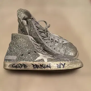 GOLDEN GOOSE FRANCY 글리터 하이컷 스니커즈 41