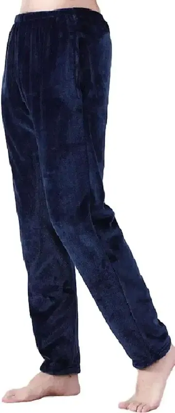 팬츠 복슬복슬 룸웨어 무지 L 사이즈(네이비, Medium)