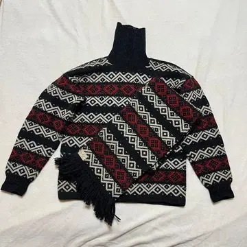 [ 새상품급 ] 다케오 키쿠치 울 머플러 니트 피셔맨 간지 니트